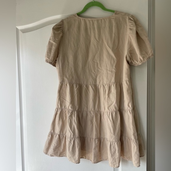 LINEN BLEND TIERED DRESS - Picture 7 of 7